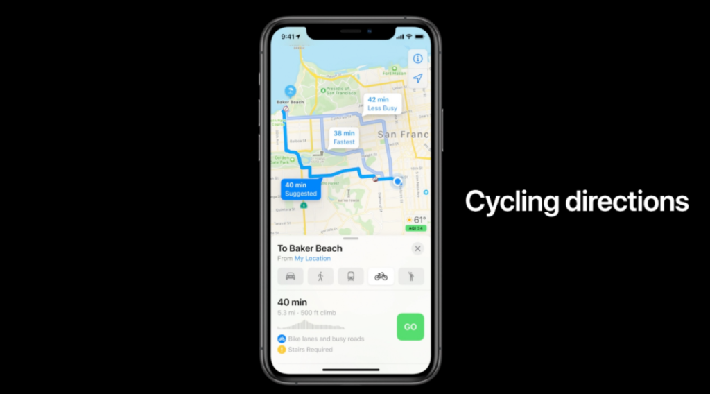 Mapas en iOS 14