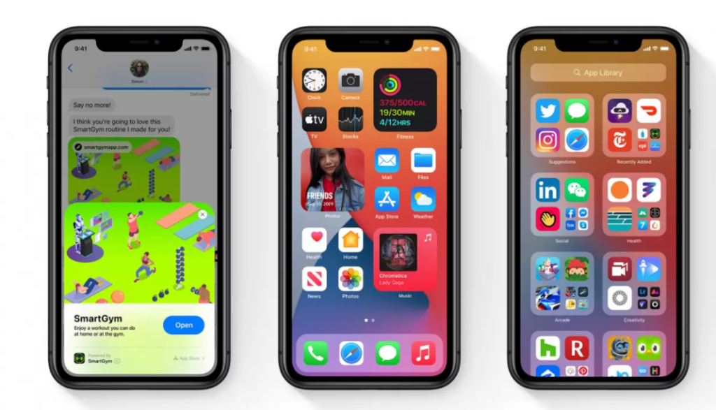 Aplicaciones en iOS 14